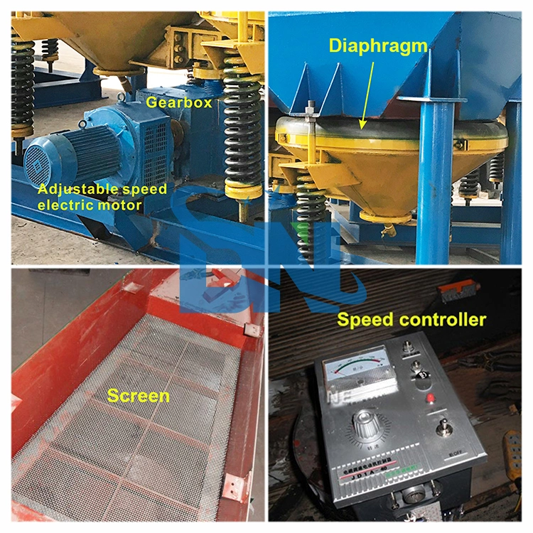 Wolframite Jig Separator for Alluvial or Wolframe Ore Processing Plant